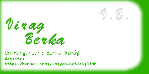 virag berka business card